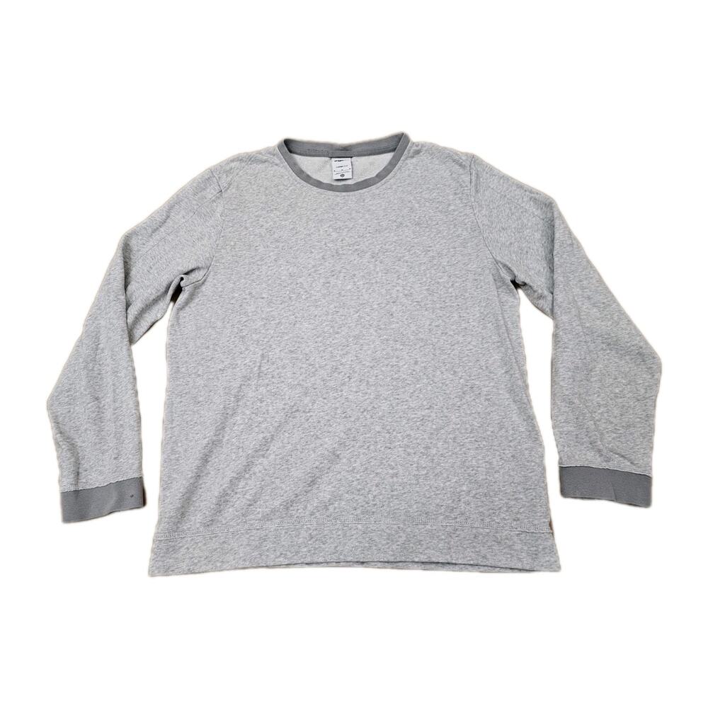 Nike Yoga Therma-Fit Sweatshirt Mens Gray Long Sleeve Crew Neck Long Sleeve M